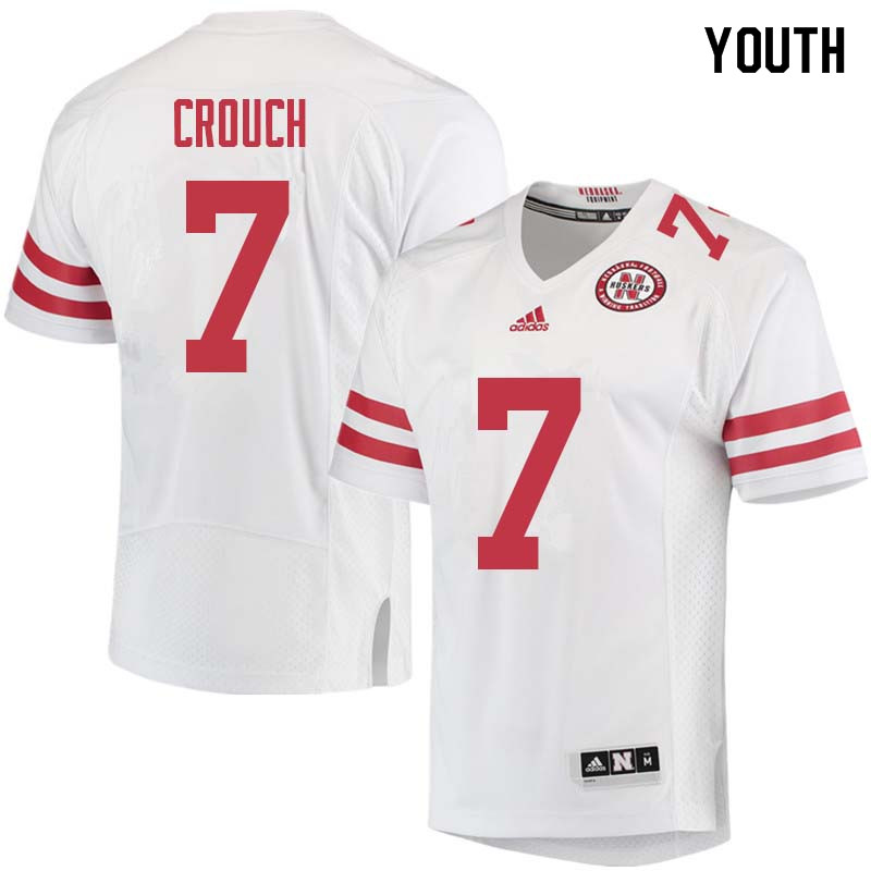 Youth #7 Eric Crouch Nebraska Cornhuskers College Football Jerseys Sale-White - Click Image to Close